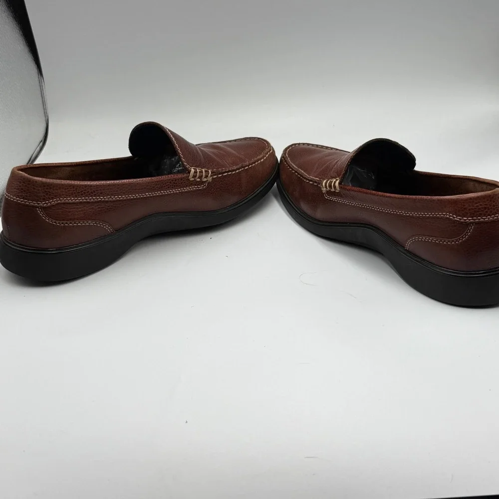 Cole Haan Mens Brown Sutton Leather Loafers Dress Shoes Slip On Comfort Size 13M